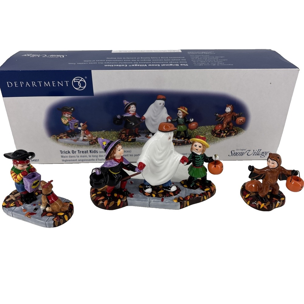 Dept 56 The Original Snow Village Halloween TRICK-OR-TREAT KIDS Set of 3 #54937